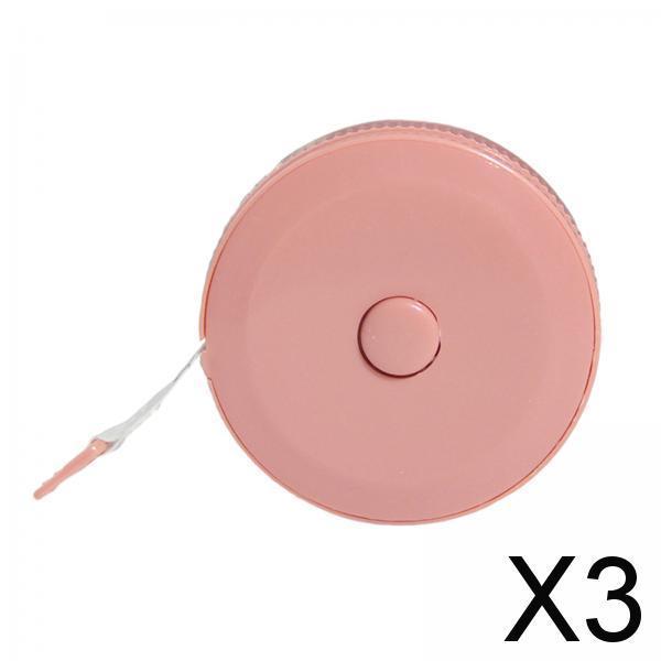 3xSewing Tape Measure Tools Body Measure Tape 60 inch for Tailor Nursing Waist Pink