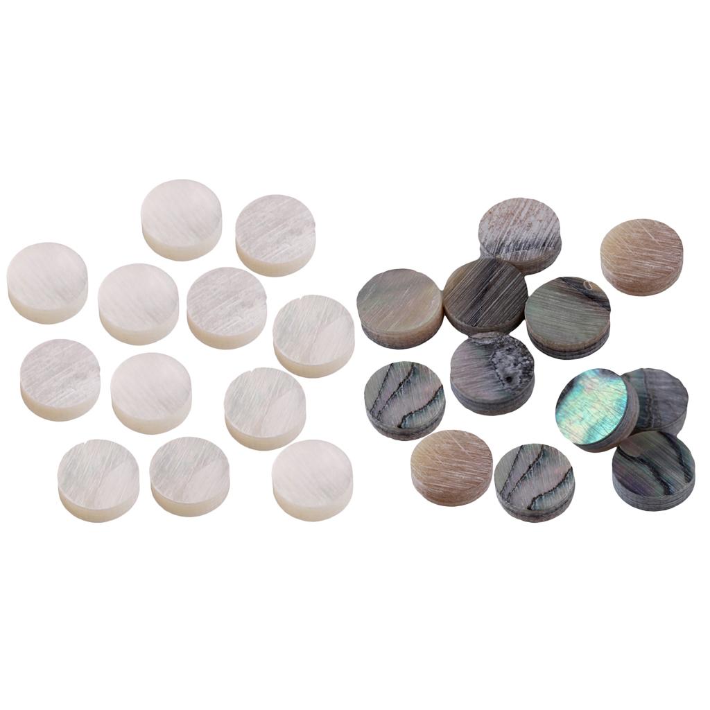 24 Pieces Fingerboard Dots with Inlay Material for Guitar Bass Ukulele Parts