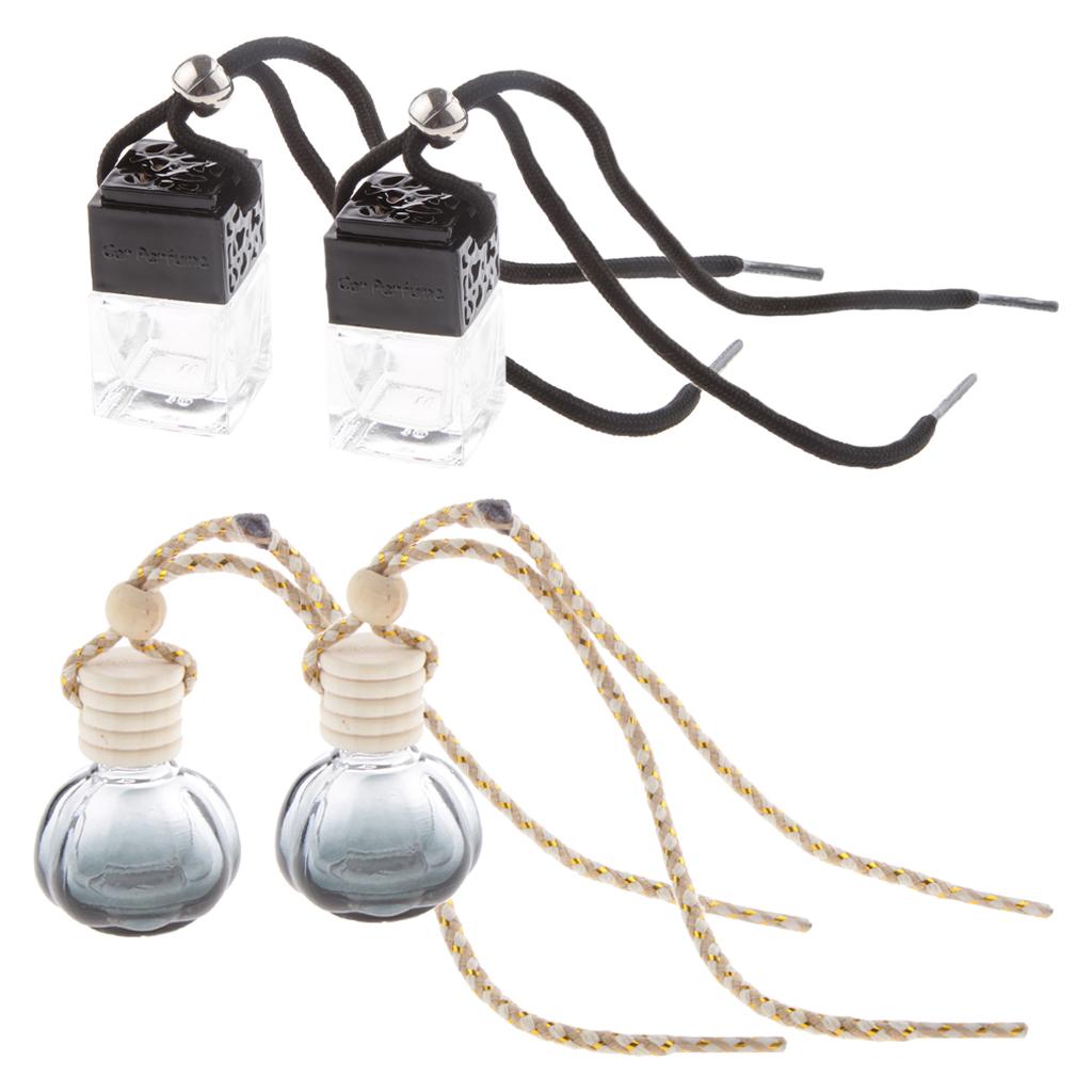 Charm Empty Glass Perfume Bottle Pendant for Car Hanging Decor Ornament Gift