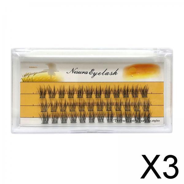 3xSegmented False Eyelashes Eyelash Extension Bunches Wispy Natural DIY Soft 12mm
