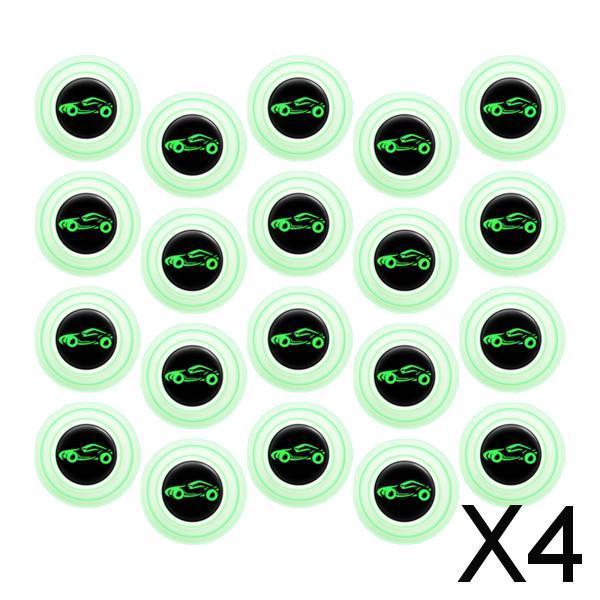 4x20Pcs Car Door Anti Collision Gasket Decoration Accessory for Truck SUV With sign luminous