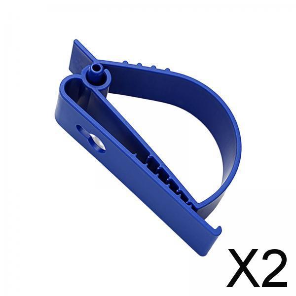 2xMultifunctional Belt Clamp Premium Labor Protection for Helmet Keychain Blue