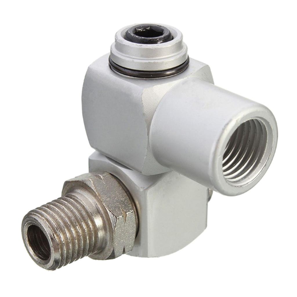 Universal 360 Swivel 1/4-Inch BSP Air Line Connector Male Tool Fittings Valve