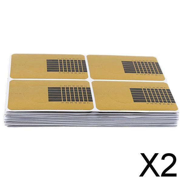 2x100Pcs Nail Art UV Gel Tips Extension Builder Form Acrylic French Nails Tip