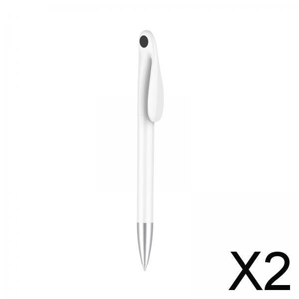 2xPlastic Ballpoint Pen 1.0mm Fineliner Continuous Ink Fashion for Draw Office Black Dot