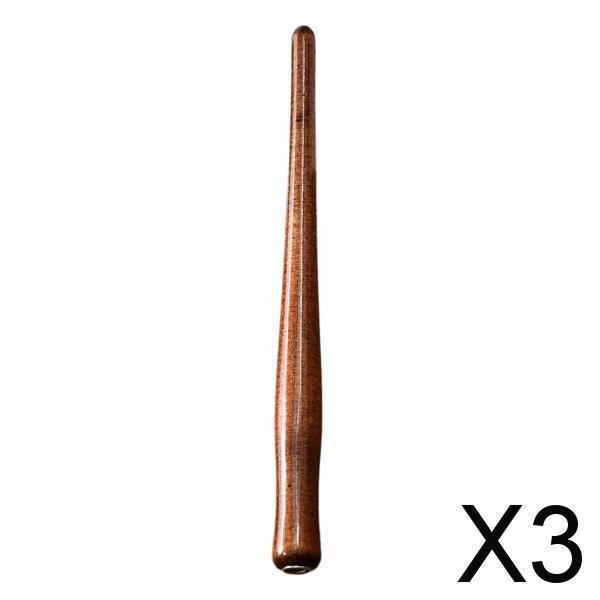 3xWooden Calligraphy Dip Pen Holder for Various Pen Nib Portable Compact Retro Brown
