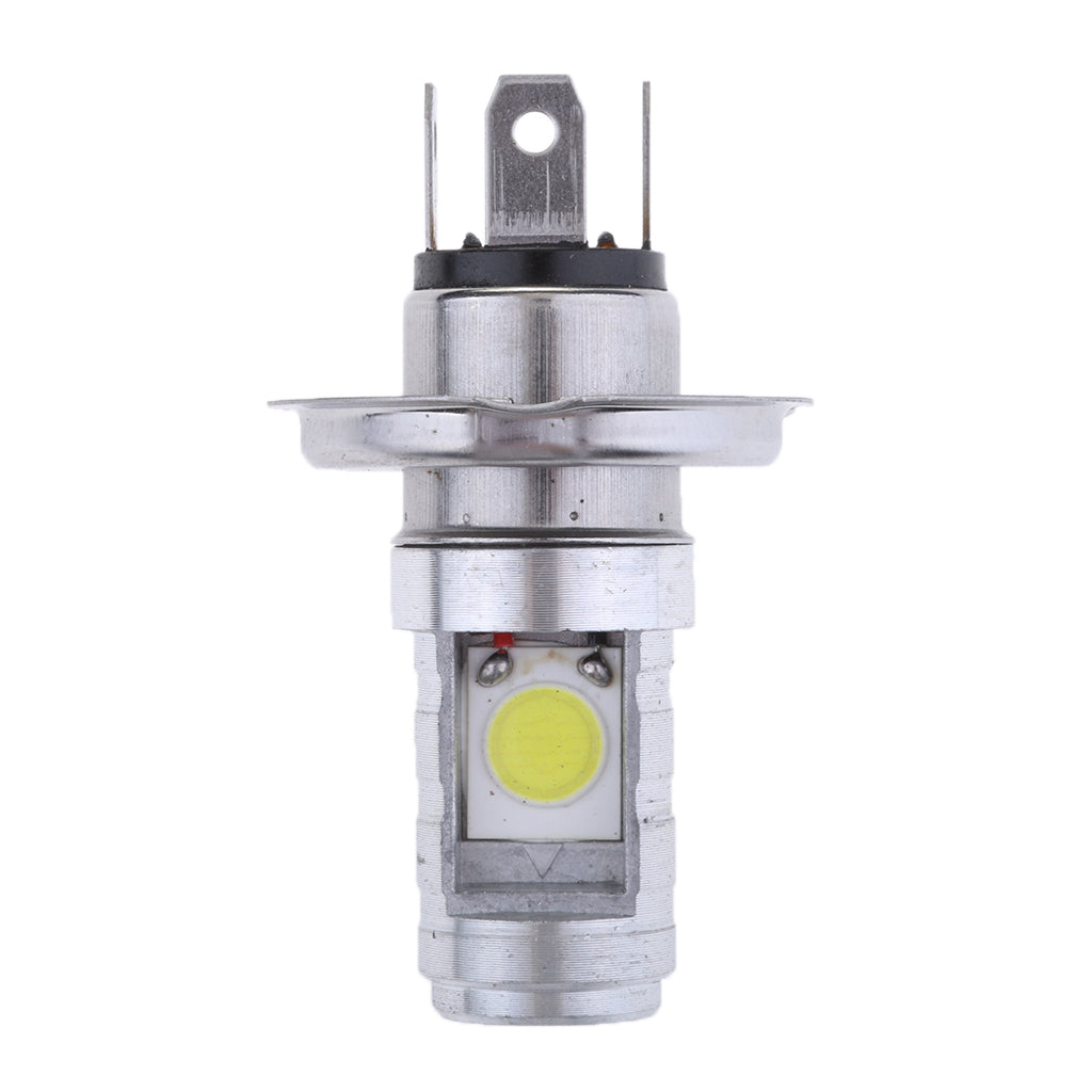 H4 COB LED 12W Ceramics Bulb Motorcycle Hi/Lo Beam Headlight Warning Lamp