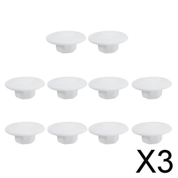 3x10pcs Hex Socket Allen Bolt Screw Hexagon Head Cover Cap Protector M5 White