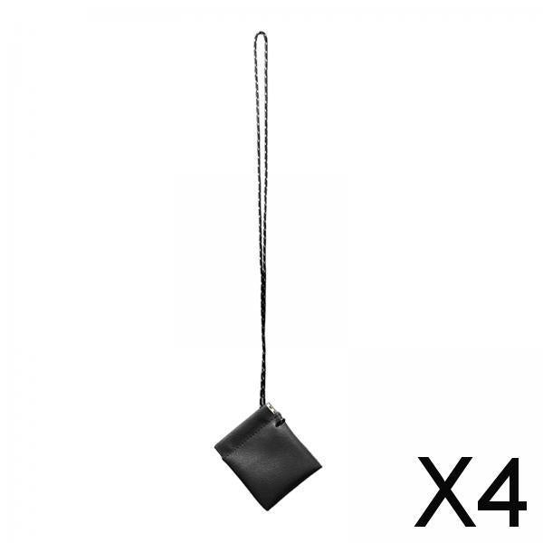 4xHanging Neck Pouch Pendant Earphone Carrying Case for Outdoor Hunting Travel Black