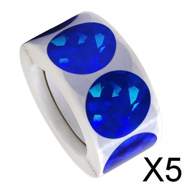 5x500x/Roll Self Adhesive Seal Stickers for Boutiques Greeting Card DIY Crafts Blue