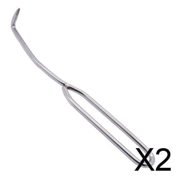 2xJ Shape Hook Stainless Steel Beekeeping Bee Hive Hook Scraper Tool