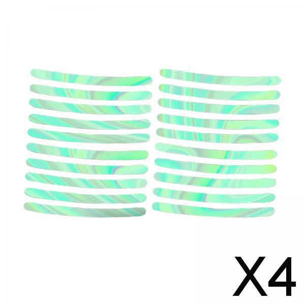 4x20Pcs Car Wheel Hub Reflective Stickers for Bicycle Night Driving