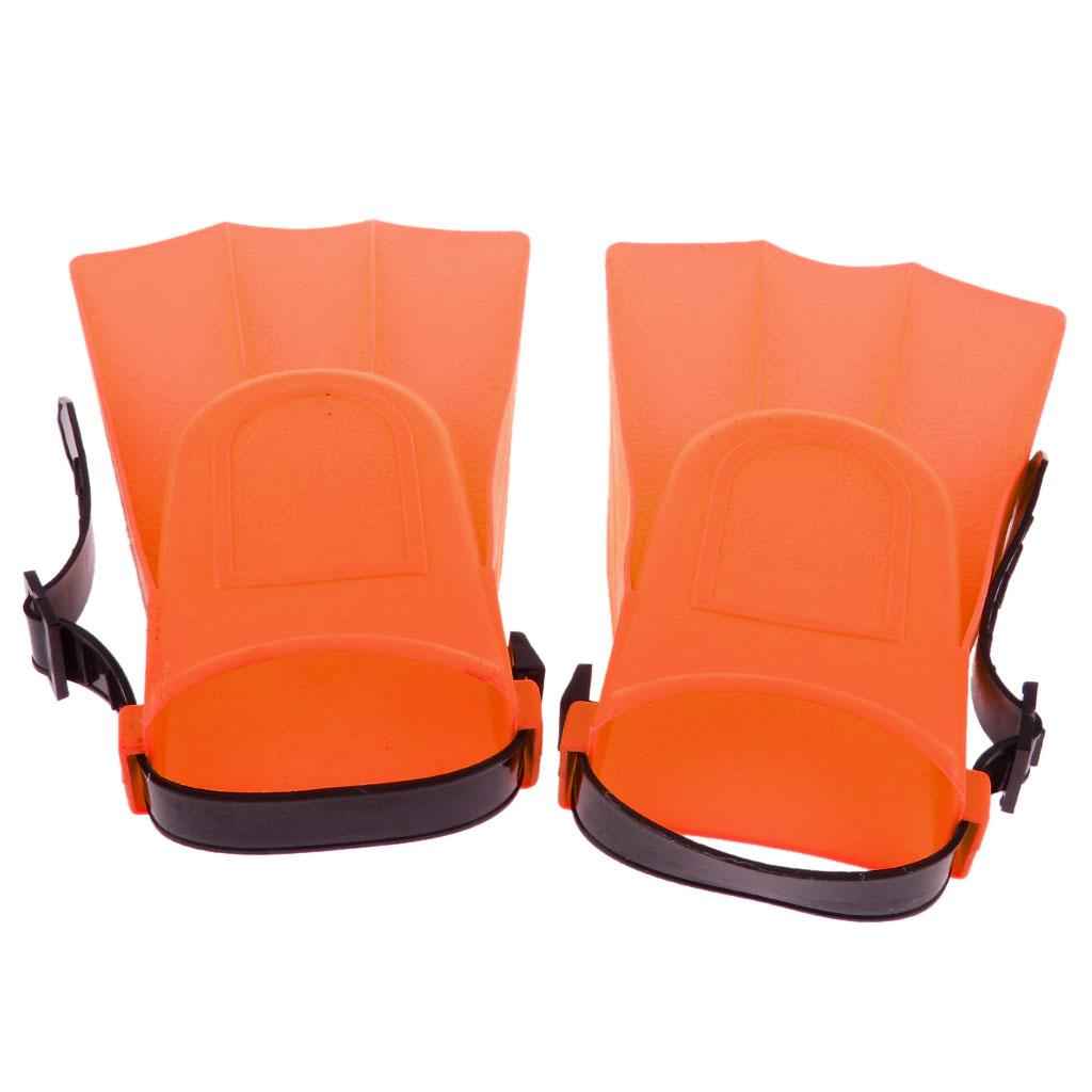 Adults Adjustable Flippers Fins Swimming Diving Learning Tools S Orange