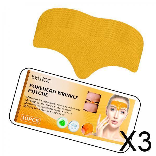 3xFacial Wrinkle Removing Strips Patch Box of 10Pcs Comfortable Easy Use