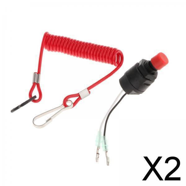 2xBoat Engine Stop Switch Set Assy for Yamaha Outboard Engine Accessories
