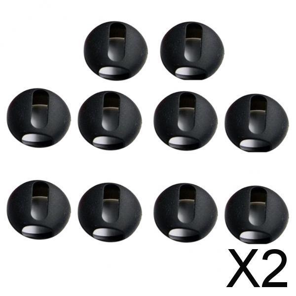 2x 5 Pairs Replacement Earplugs and Earcaps for Apple Bluetooth Headset Black