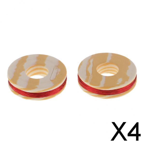 4x2pcs Fishing Rod Guide Ring Wrapping Line Tying Thread Fix Line Red