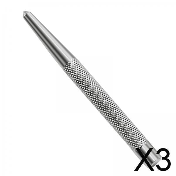 3xMetal Positioning Punch Non Slip Knurling Handle Drill Bit Borehole