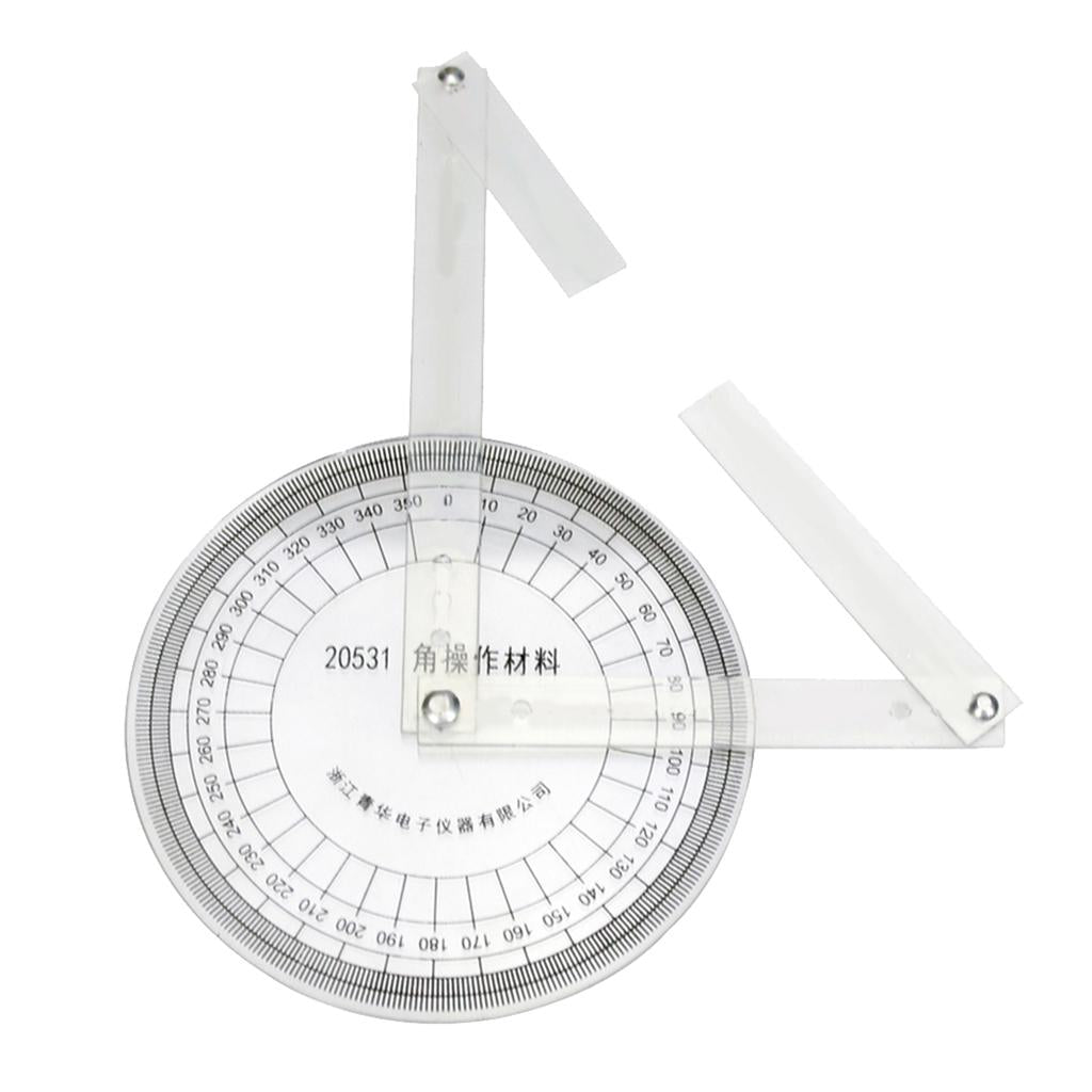 Plastic PVC 360 Degree Protractor Angle Finder with Arm Measuring Ruler Tool