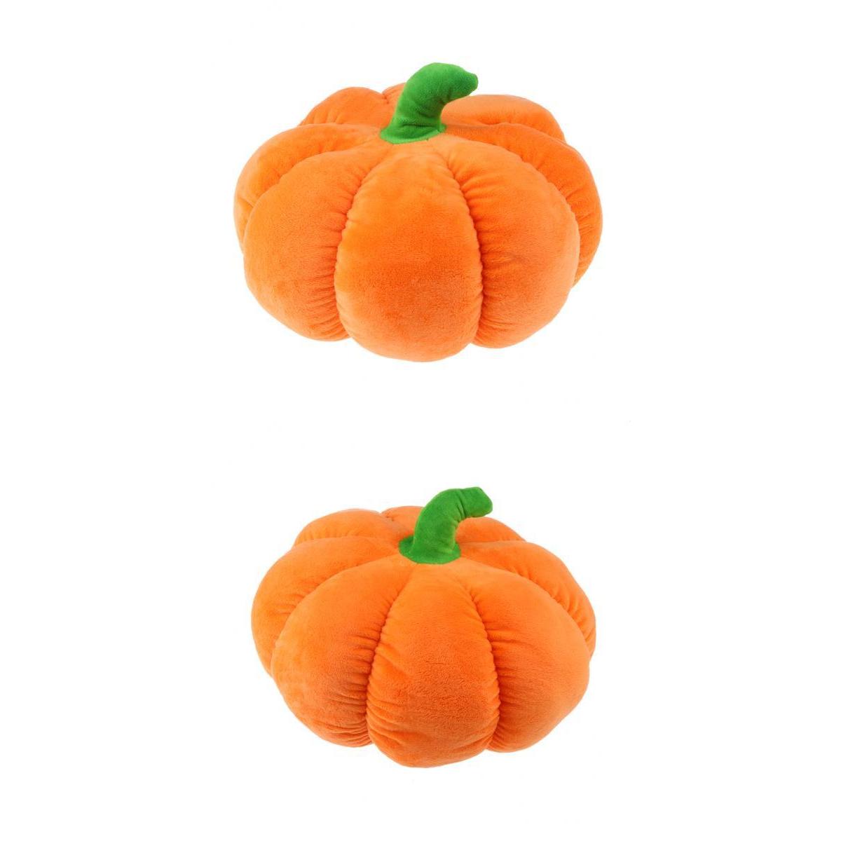 2pcs Pumpkin Design Toys Soft Plush Throws Home Office Car Decor Pillow M+L