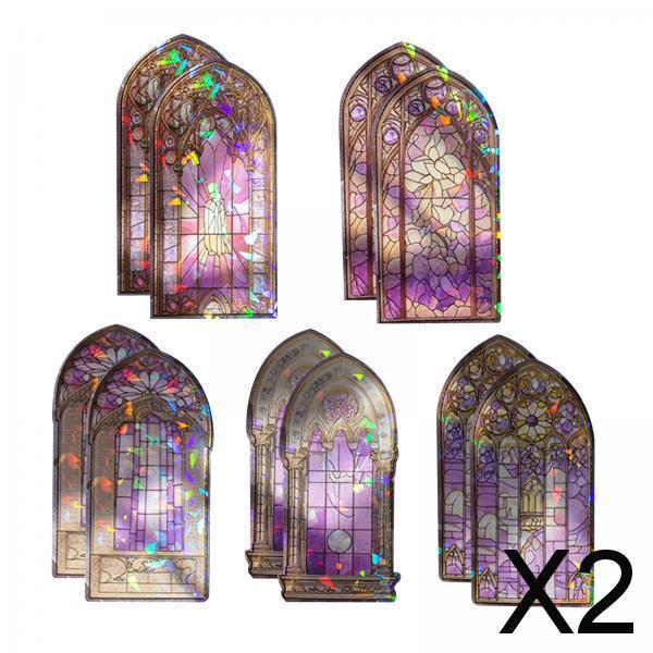 2x10 Pieces Scrapbooking Stickers Scrapbook Stickers for Journaling DIY Crafts Violet