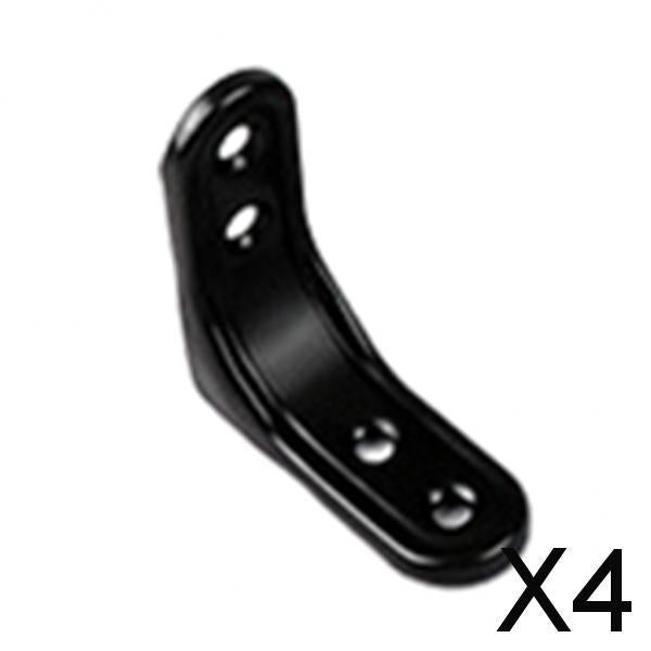 4xHeavy Duty Shelf Bracket Wall Hanging Shelve L Shaped Brackets Black 2Inch