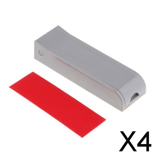 4xFoldable Sticky Wall Clothes Hanging Hooks Holder for Bathroom Bedroom Gray