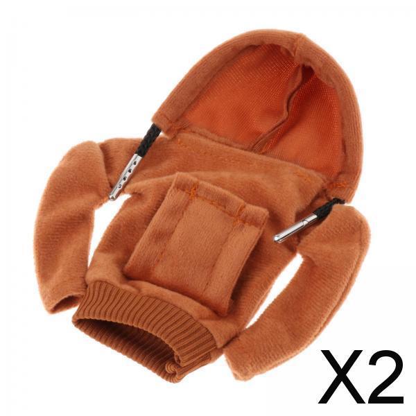2xAutomotive Gear Shift Knob Cover Funny Hoodie Cool Shifter Knob Hoodie Cover Orange