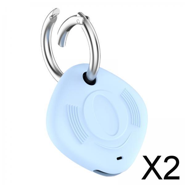 2xSilicone Case for Samsung Galaxy SmartTag Tracker Cover with Keyring Blue