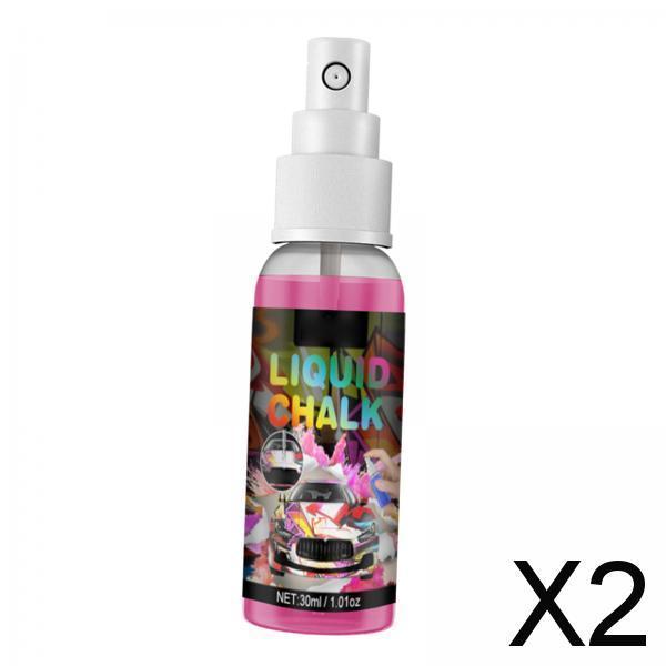 2xGraffiti Chalk Spray Paint Painting Washable for Concrete DIY Drawing Pink