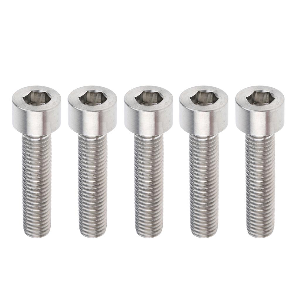 5 Pieces M10*45 GR5 Titanium Alloy Hex Allen Socket Head Cap Screws Bolts