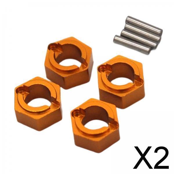 2x4 Pieces Hex Hub Adapter Replacement Parts for FMS1/24 Fcx24 1/24 RC Crawler