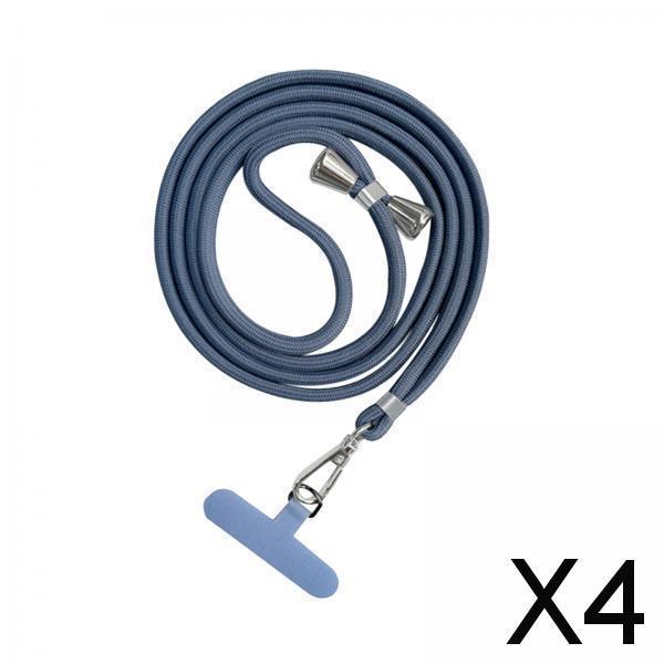 4xPhone Lanyard Crossbody Safety Tether Tab System for Hiking Climbing Cycling Gray Blue