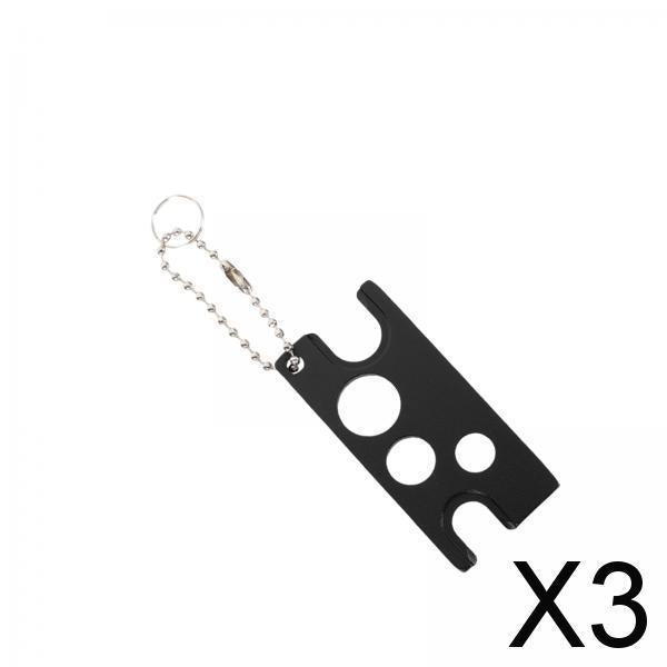 3xEssential Oil Bottle Opener with Keychain Universal Cap Remover Accessory Black