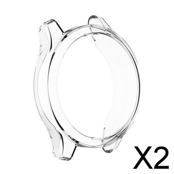 2xSmart Watch Protective Cover Casing for Garmin move3/vivomove3 Clear White