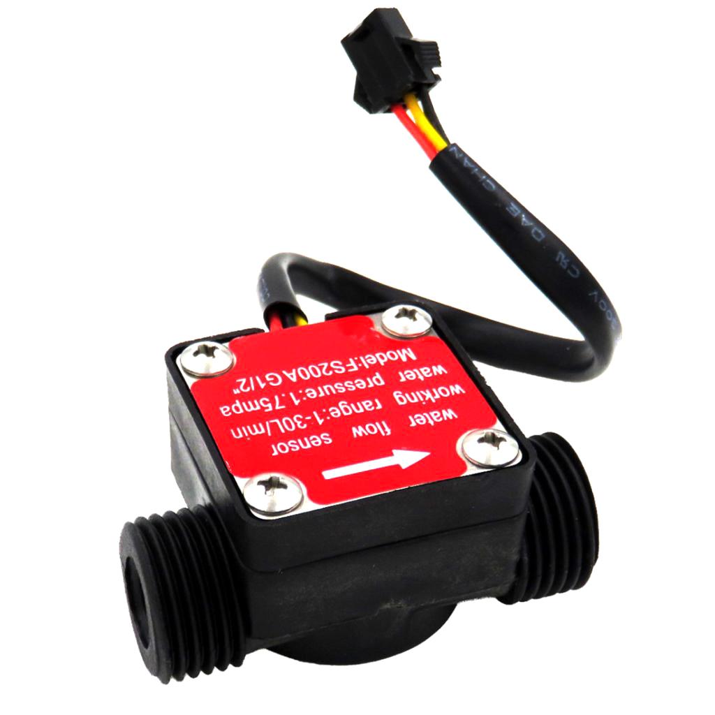 1-30L/min 1.75Mpa G1/2 Thread Water Liquid Flow Rate Sensor Flowmeter