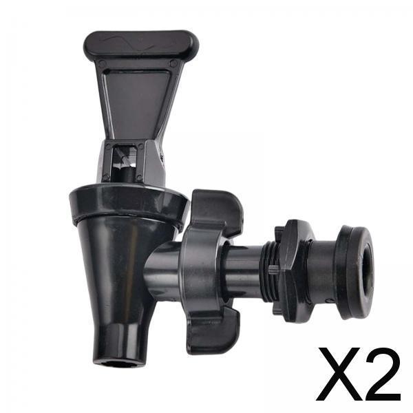 2xWater Dispenser Faucet Tap Replacement Part for Juice Drink Barrel Black