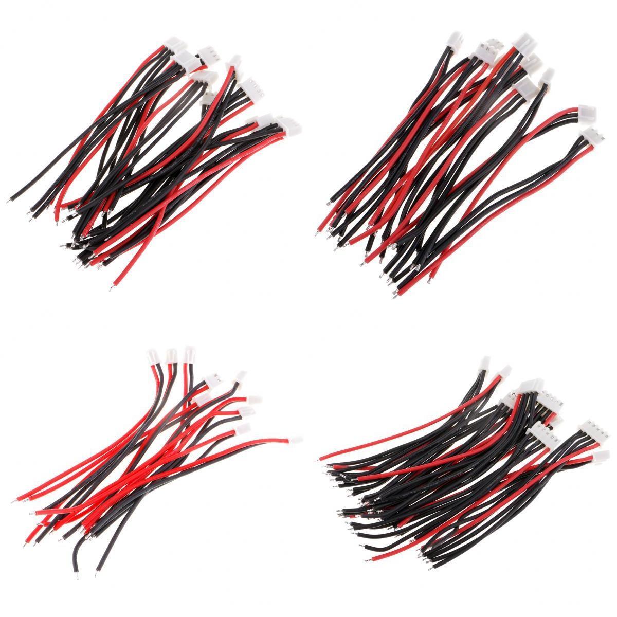 40x Silicone JST-XH Balance Cables 1S 2S 3S 4S for Lipo Lithium Battery 10cm