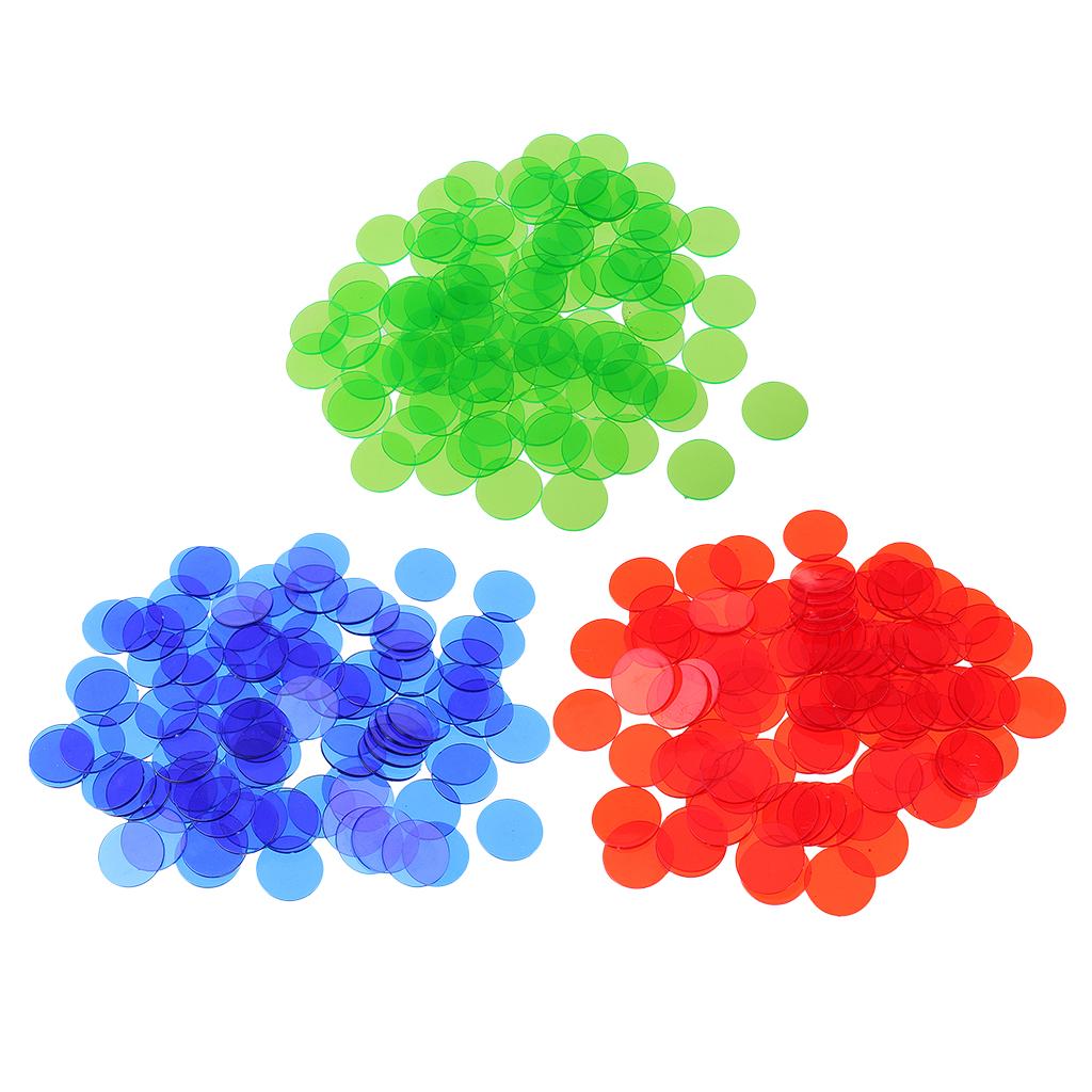 300 Pieces Translucent Bingo Chips 3/4 Inch for Bingo Game Cards Parts