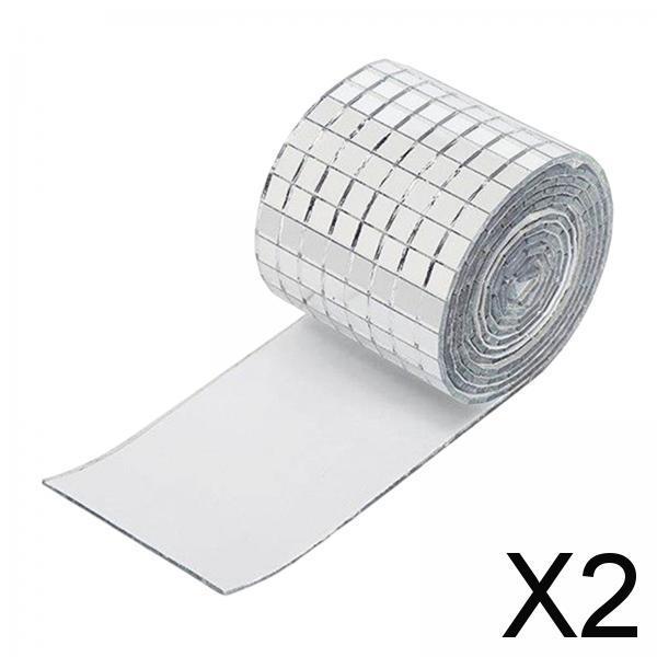 2xMirror Mosaic Tiles Bulk Self Adhesive Mini Disco Ball Mirror Tiles for Vase 5mmx5mm