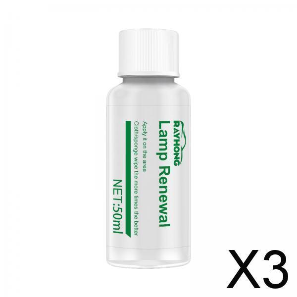 3xHeadlight Polisher Restorer for Lights Car Windows Brake Lights 50ml