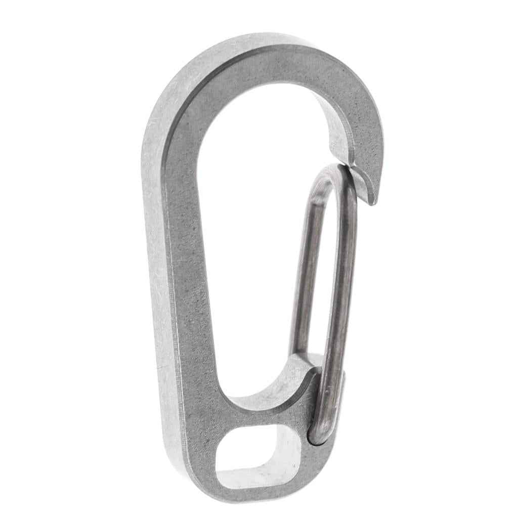 Titanium Alloy Carabiner Clip Keychain Quick Hook Buckle Outdoor Silver