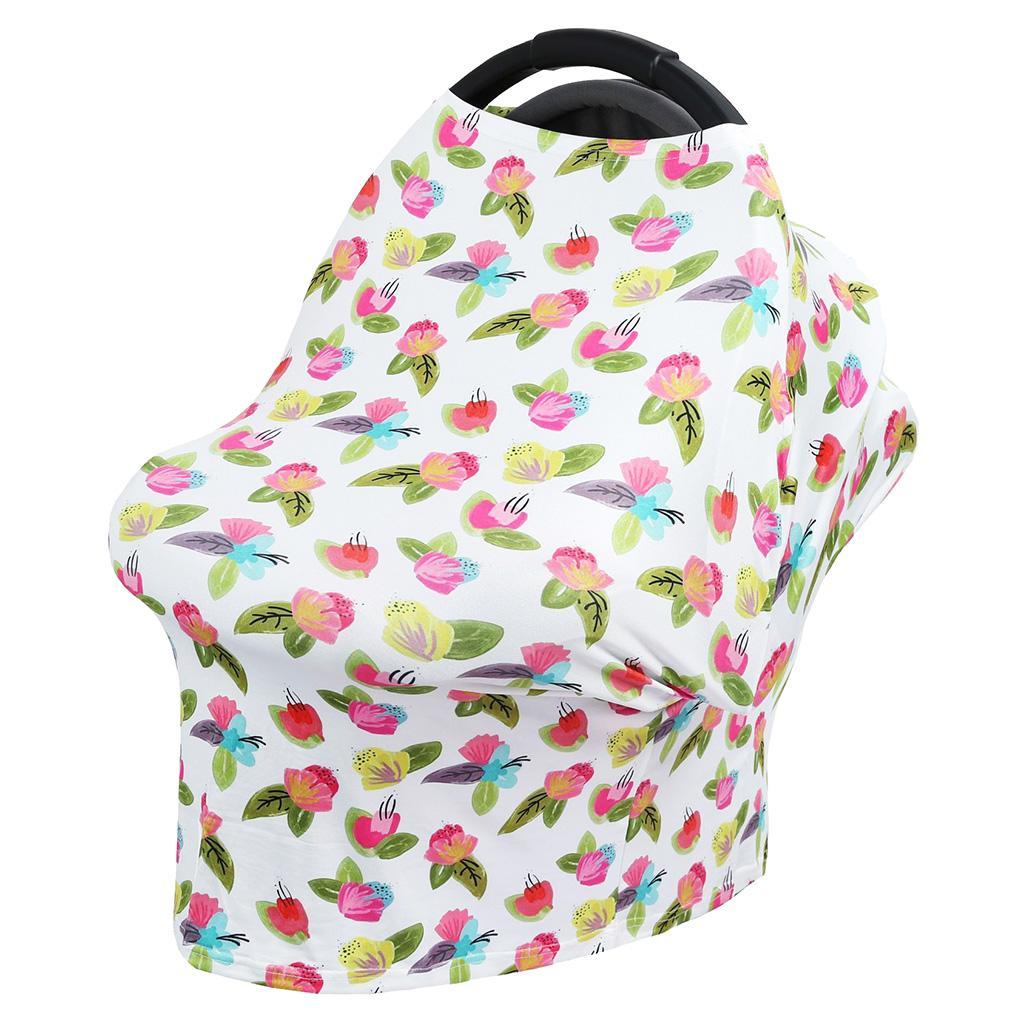 Stretchy Infant Nursing Cover Baby Car Seat Canopy Cart Cover #8