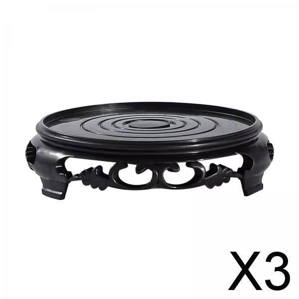 3xPP Fishbowl Stand Pedestal Planter Stand Flower Pot Base for Home Decoration 9.7cm