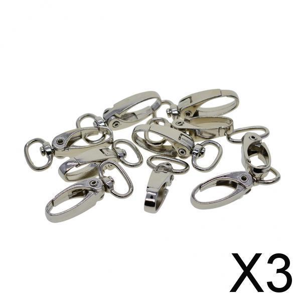 3x10 Lanyard Hook Swivel Snap Lobster Clasp Clips Keychain Jewelry Findings