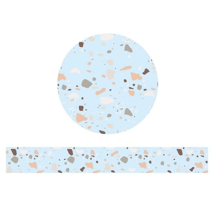 2 PCS Paper Tape Terrazzo Series Diary DIY  Decorative Stickers (Summer)