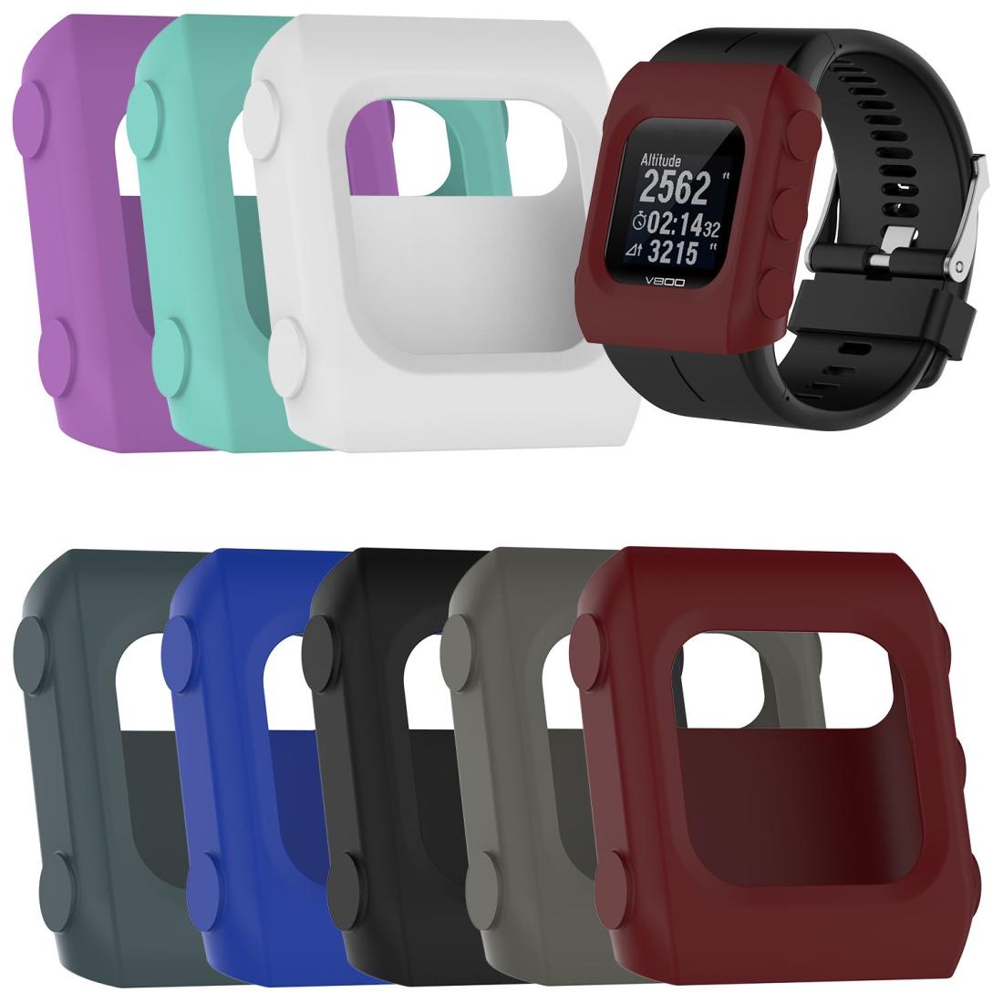 Solid Color Silicone Watch Protective Case for POLAR V800 (Wine Red)