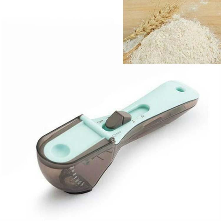 4 PCS Kitchen Tool Plastic Measuring Spoon Adjustable Baking Tool Measuring Spoon, Specification:Small (Light Blue)
