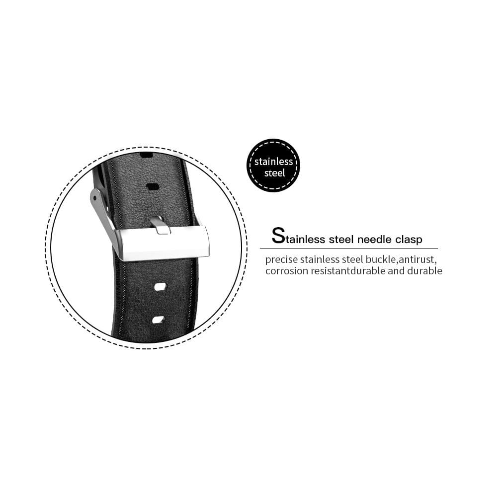 Watch Band Replacement 2.4cm Leather+Silicon Two Layer