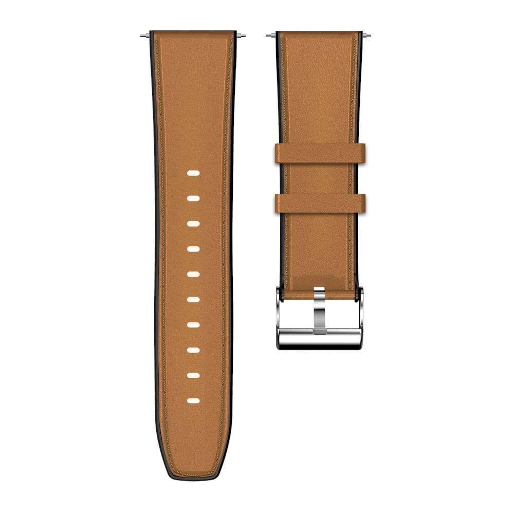 Watch Band Replacement 2.4cm Leather+Silicon Two Layer